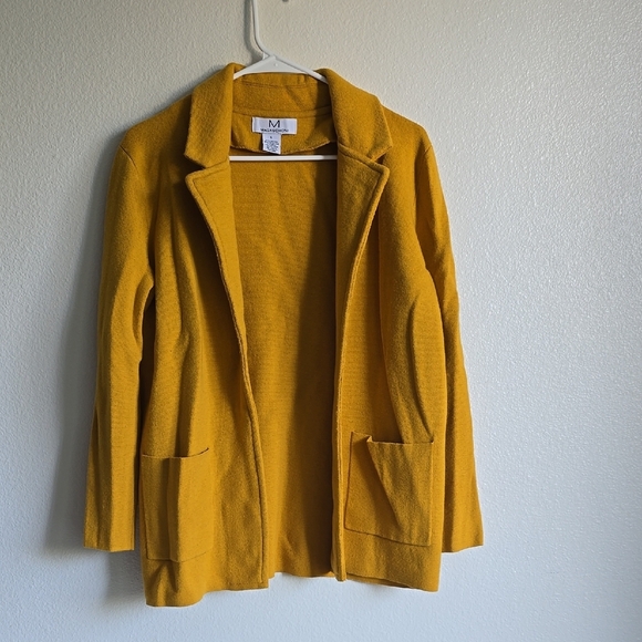 Magaschoni Jackets & Blazers - Magaschoni Mustard Knit Top